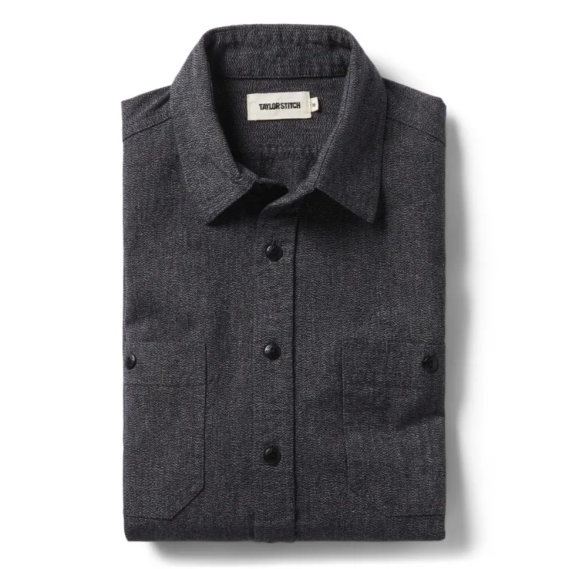 The Utility Shirt in Ash Jaspe sold by Taylor Stitch