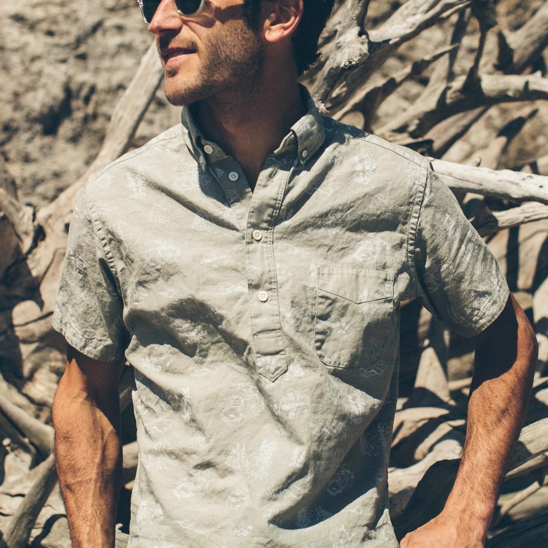 The Popover in Sage Aloha sold by Taylor Stitch product image thumbnail 2