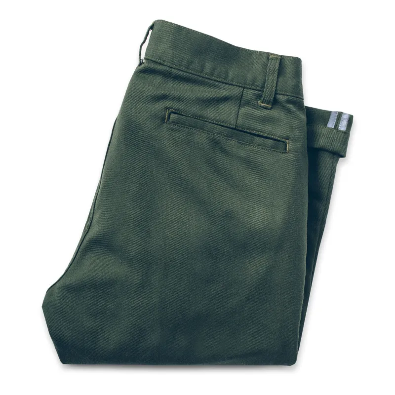 The Frank Chino in Olive sold by Taylor Stitch