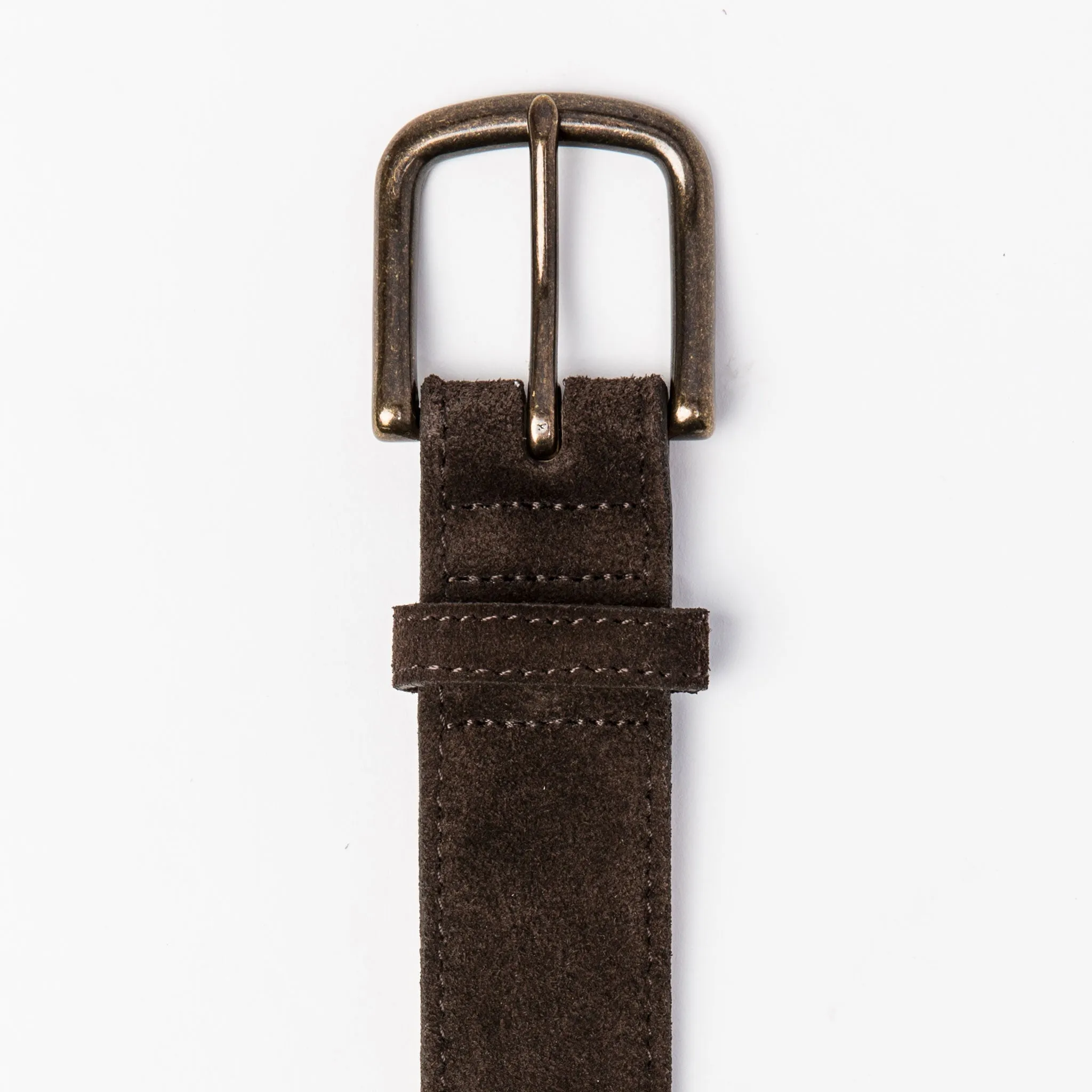 The Stitched Belt in Weatherproof Chocolate Suede sold by Taylor Stitch product image thumbnail 2