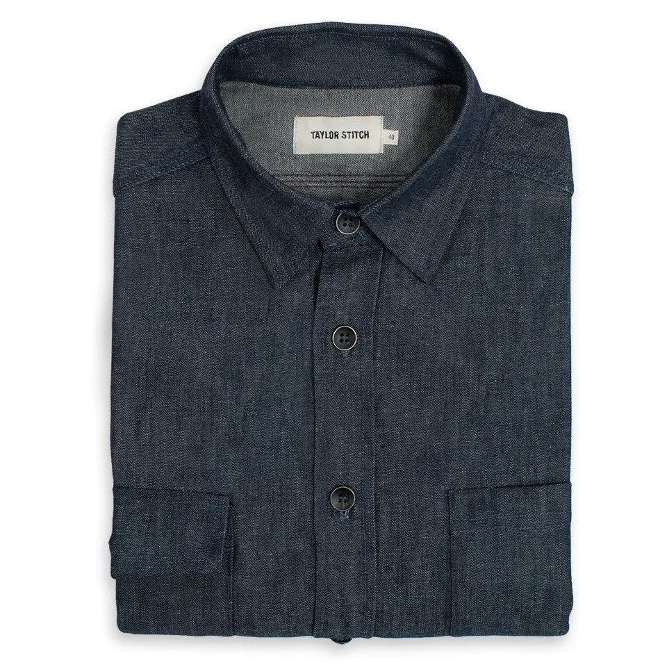 The Utility Shirt in Swift Mills Denim sold by Taylor Stitch