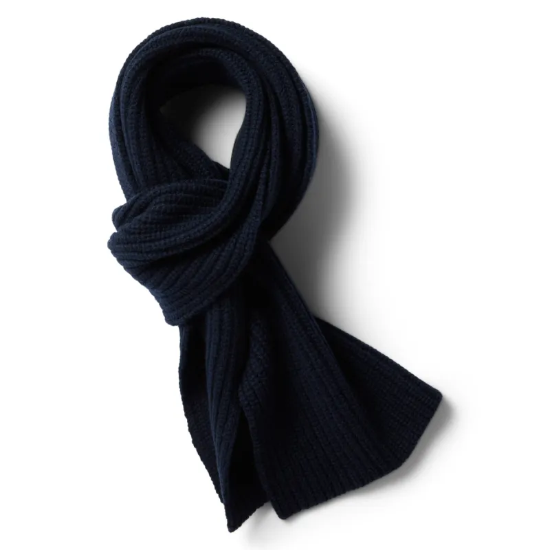 The Fisherman Scarf in Dark Navy sold by Taylor Stitch