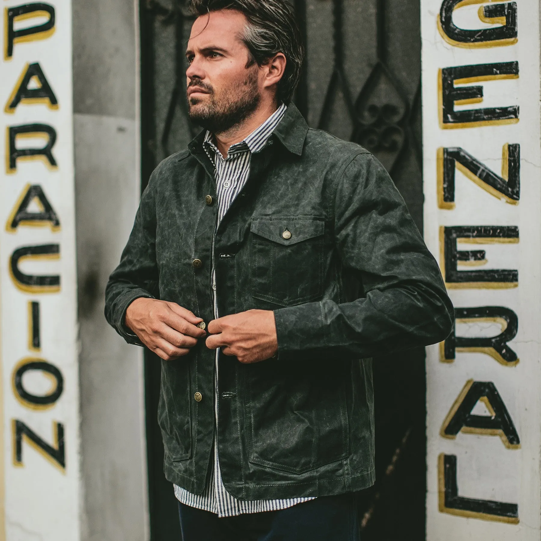 The Project Jacket in Olive Beeswaxed Canvas sold by Taylor Stitch product image thumbnail 2