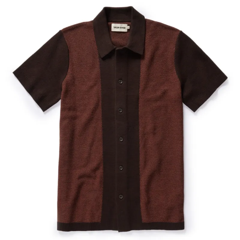 The Button Down Polo in Morita Seed Stitch made by Taylor Stitch