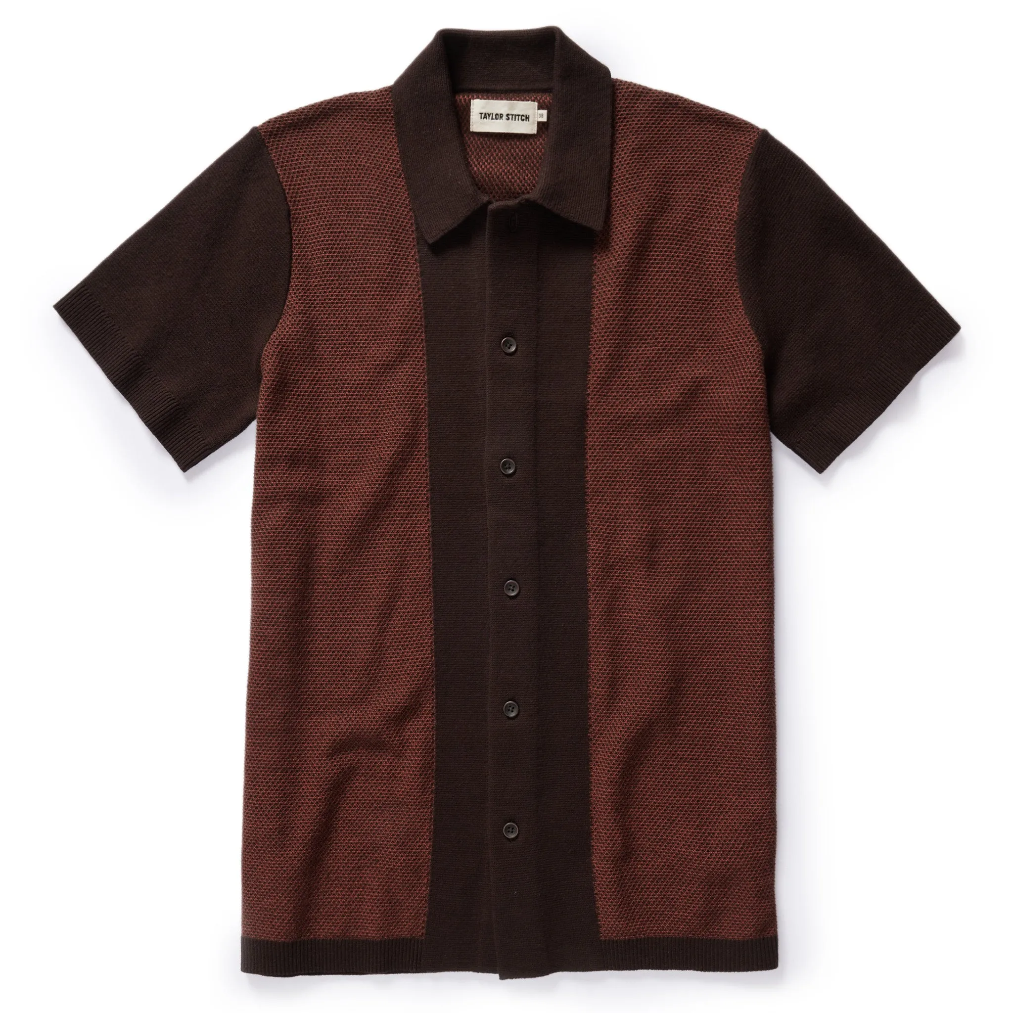 The Button Down Polo in Morita Seed Stitch sold by Taylor Stitch