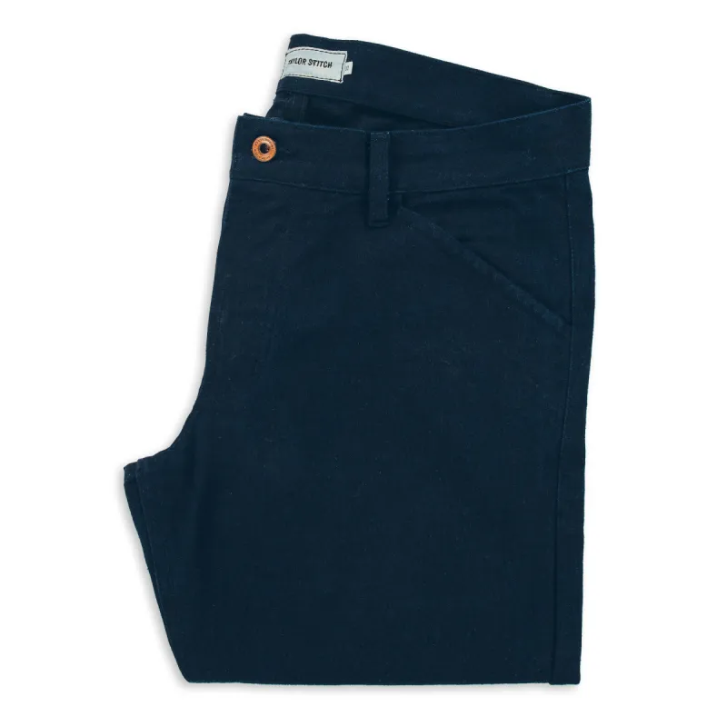 The Camp Pant in Indigo Selvage Twill sold by Taylor Stitch