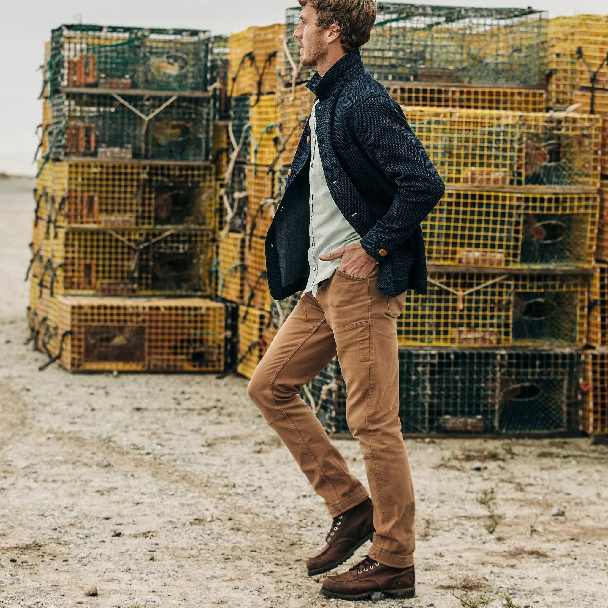 The Ojai Jacket in Indigo Diamond Plate sold by Taylor Stitch product image thumbnail 5