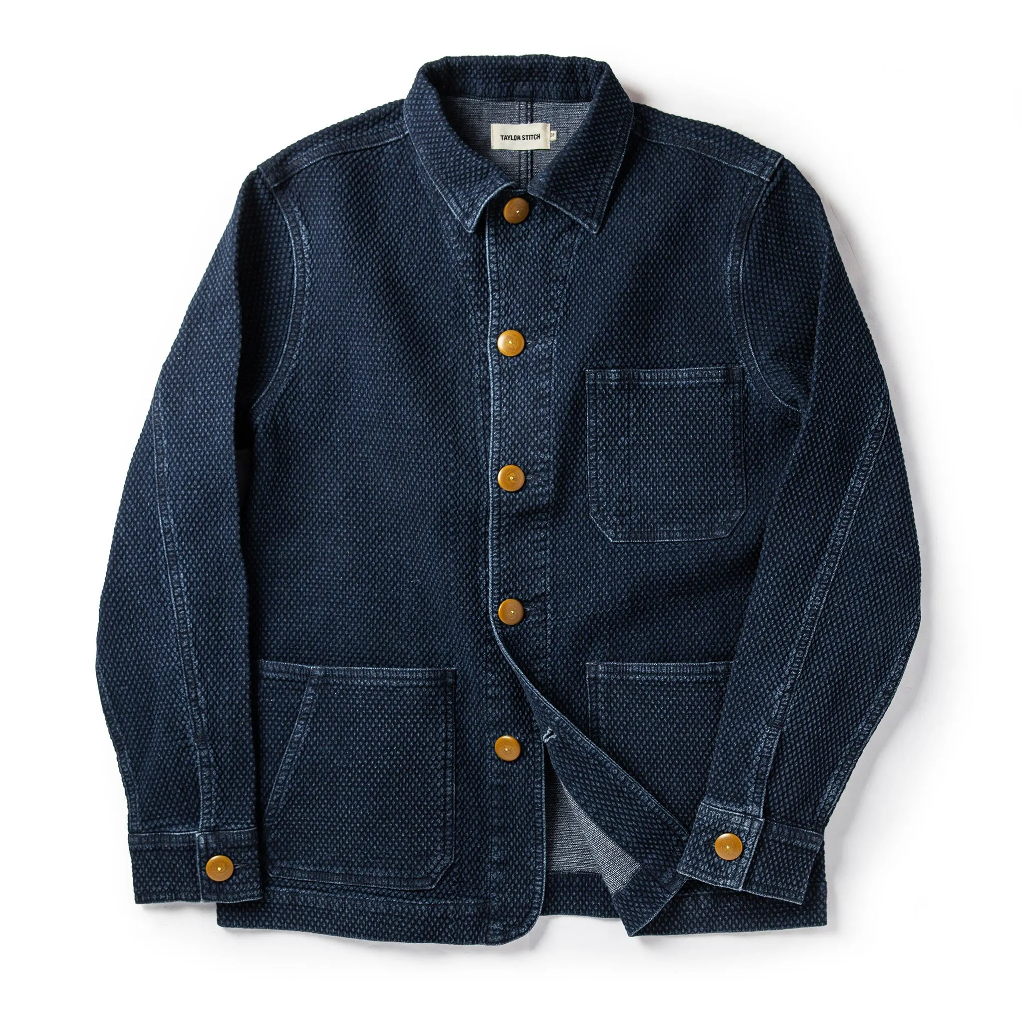The Ojai Jacket in Indigo Diamond Plate sold by Taylor Stitch