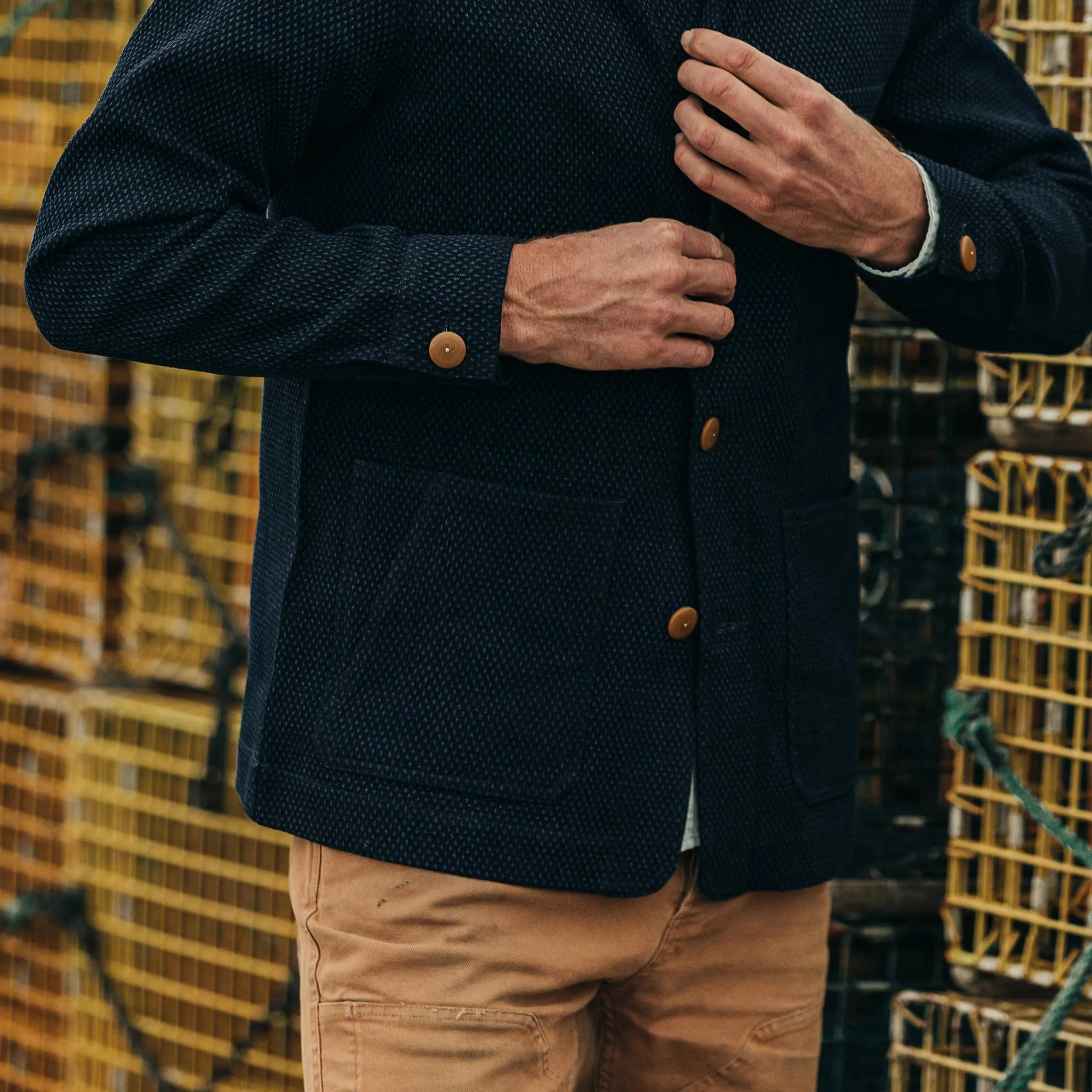 The Ojai Jacket in Indigo Diamond Plate sold by Taylor Stitch product image thumbnail 4