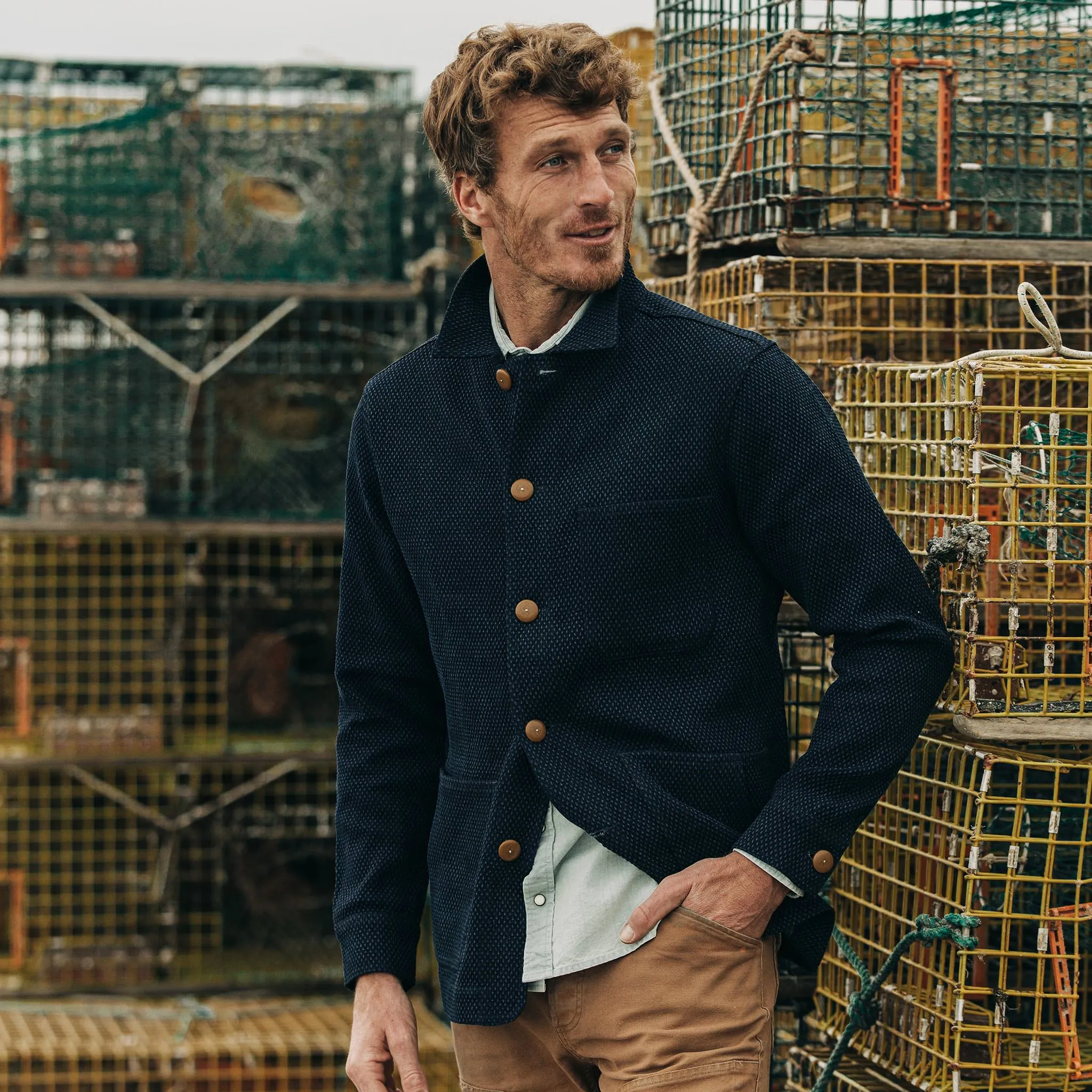 The Ojai Jacket in Indigo Diamond Plate sold by Taylor Stitch product image thumbnail 2