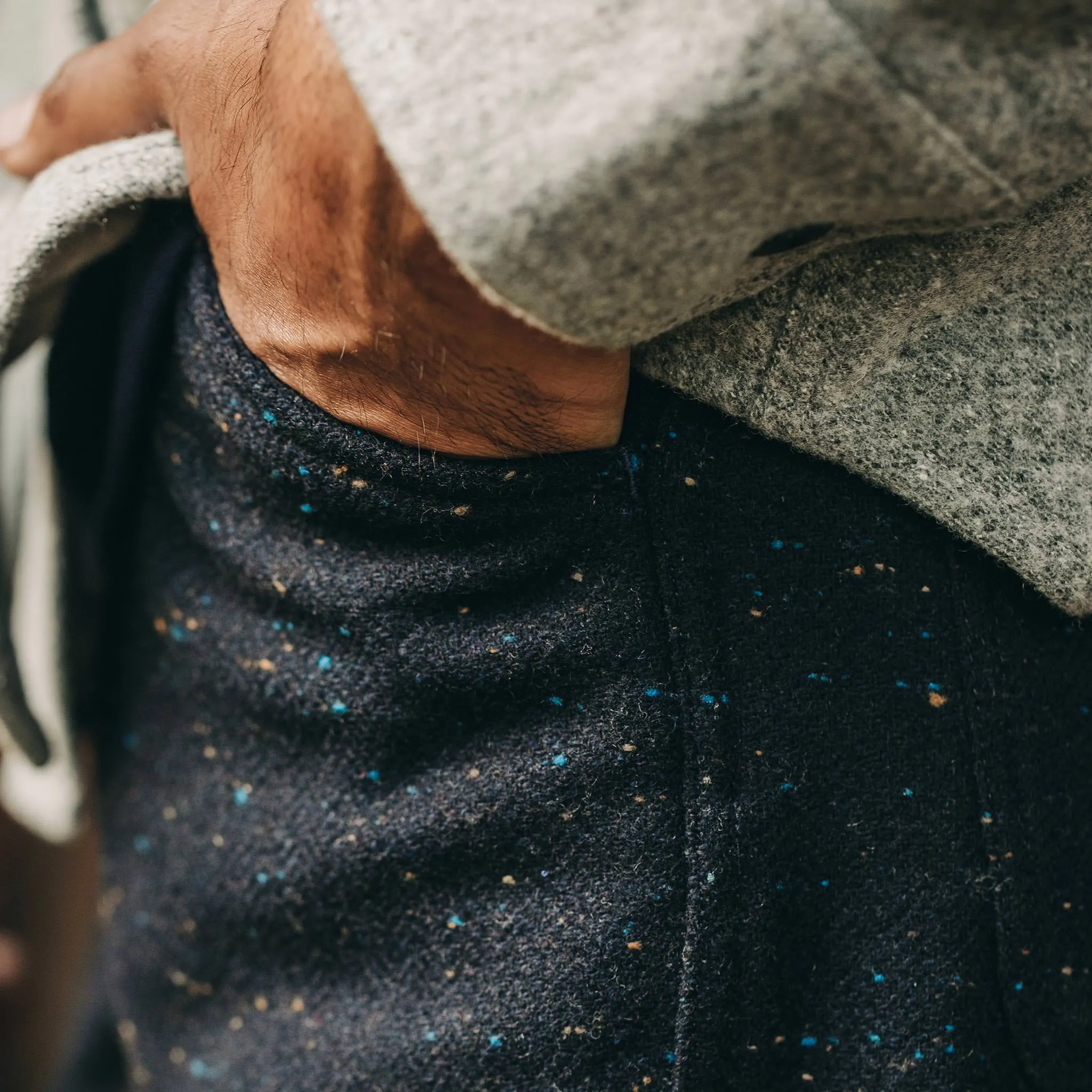 The Camp Pant in Navy Donegal Herringbone sold by Taylor Stitch product image thumbnail 4