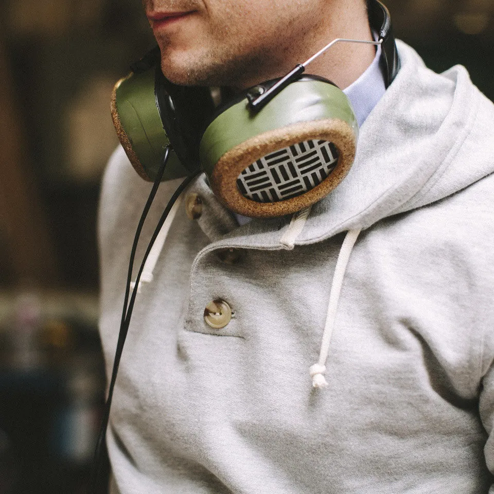 Heather Grey 3 Button Hooded Sweatshirt sold by Taylor Stitch product image thumbnail 4