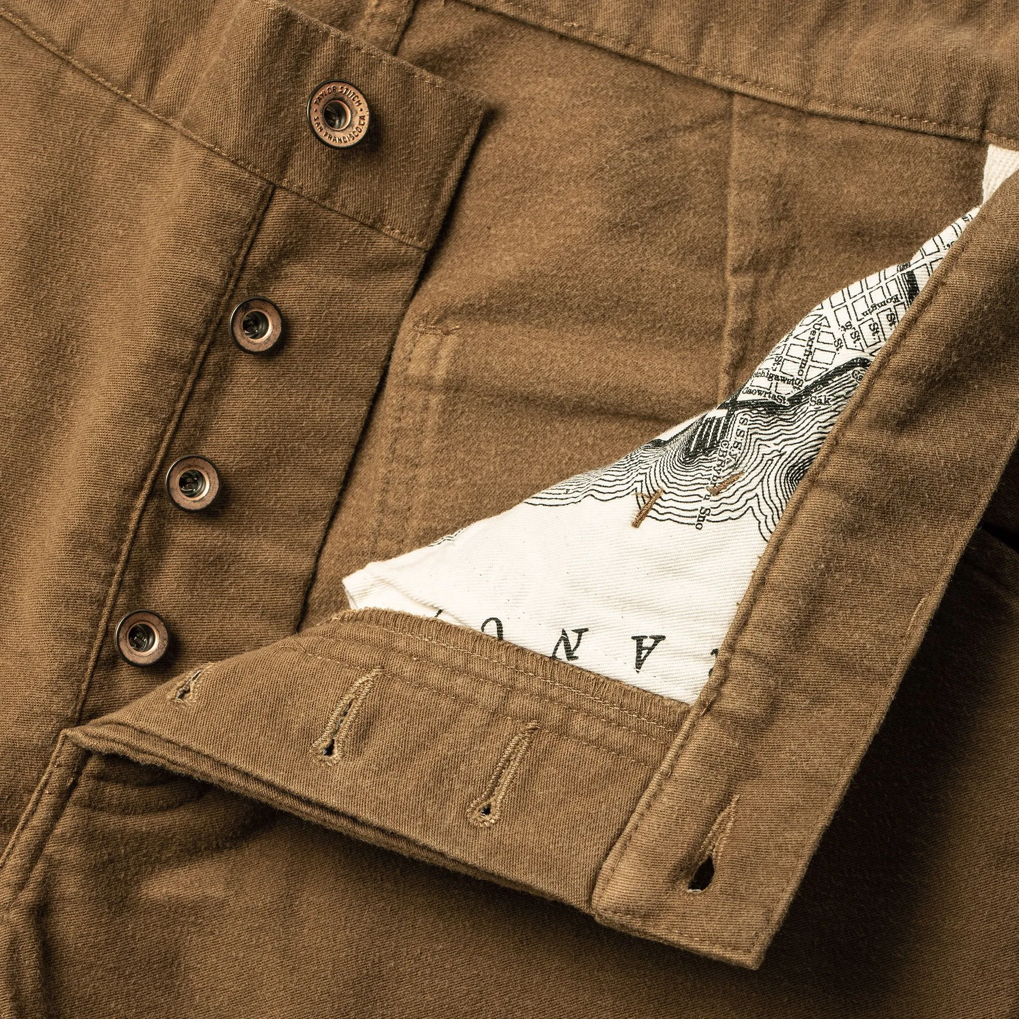 The Camp Pant in British Khaki Moleskin sold by Taylor Stitch product image thumbnail 4