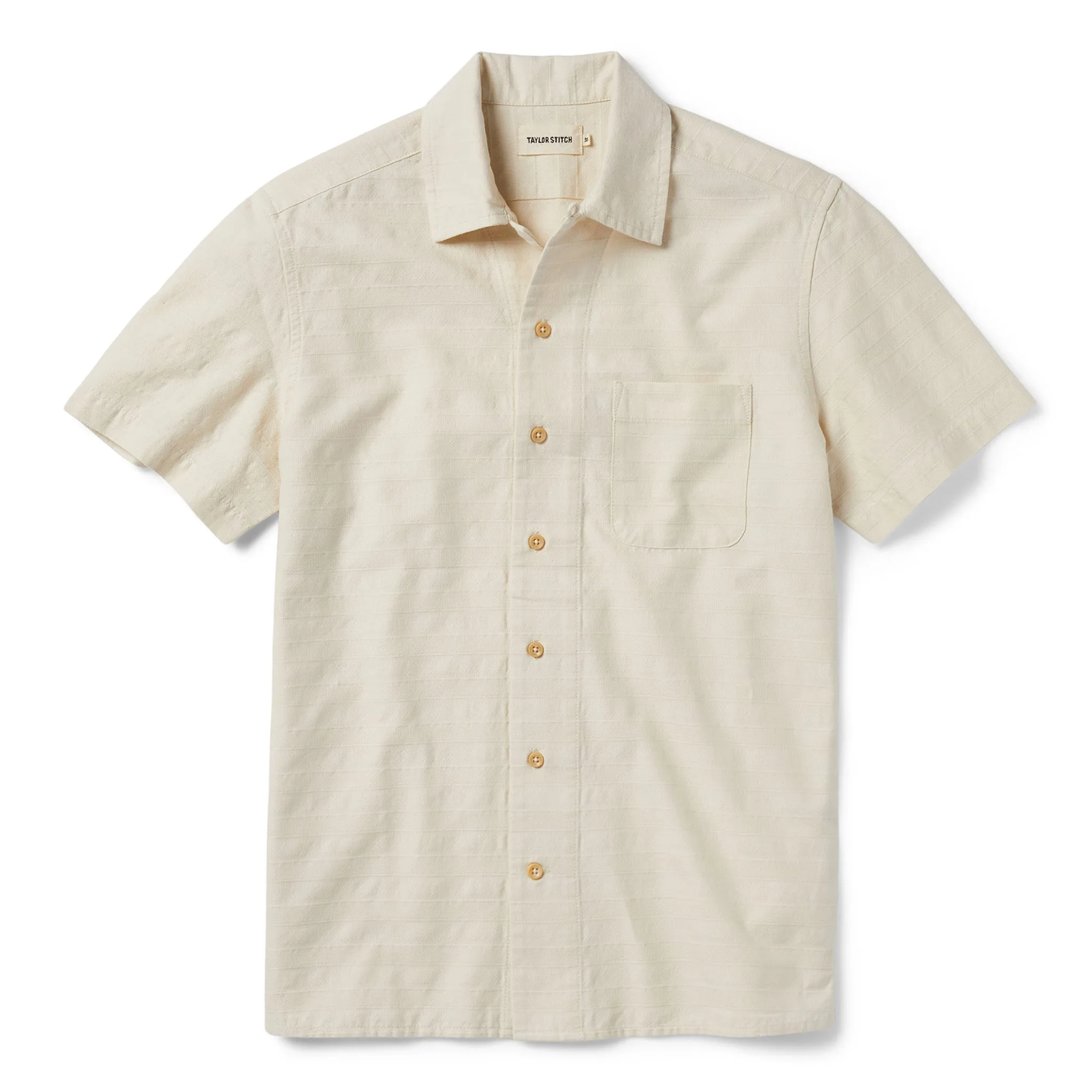 The Short Sleeve Hawthorne in Sand sold by Taylor Stitch