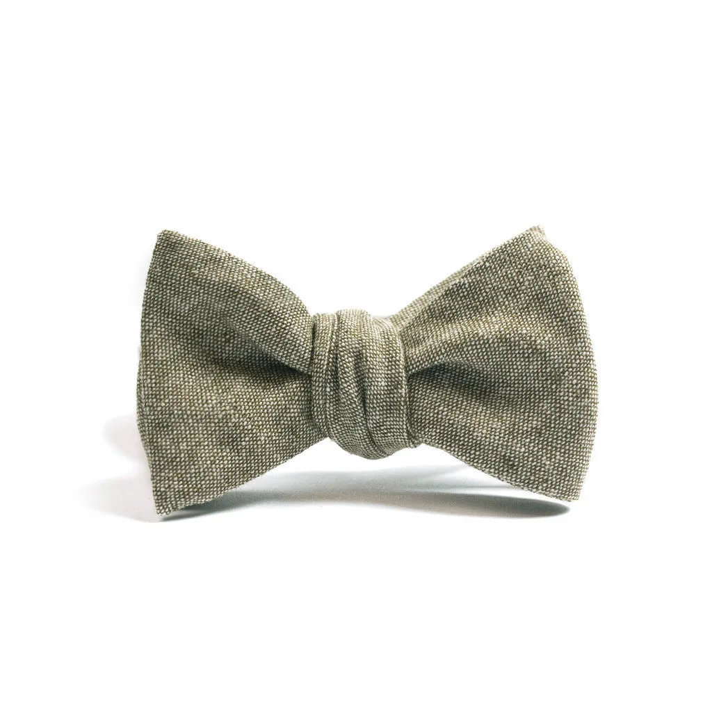 Olive Linen Chambray Bow Tie sold by Taylor Stitch product image thumbnail 2