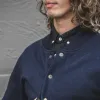 The Bomber in Indigo Fleece sold by Taylor Stitch