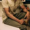 The Democratic All Day Pant in Arid Eucalyptus Canvas sold by Taylor Stitch