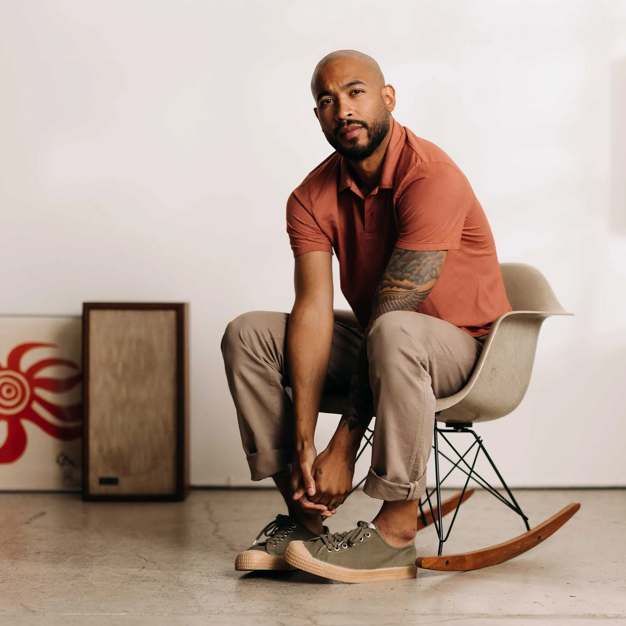 The Cotton Hemp Polo in Fired Clay sold by Taylor Stitch product image thumbnail 4