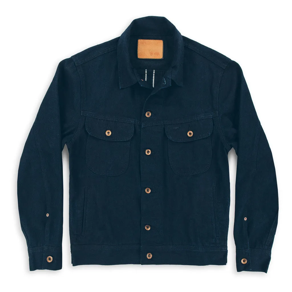 The Long Haul Jacket in Indigo Selvage Twill sold by Taylor Stitch