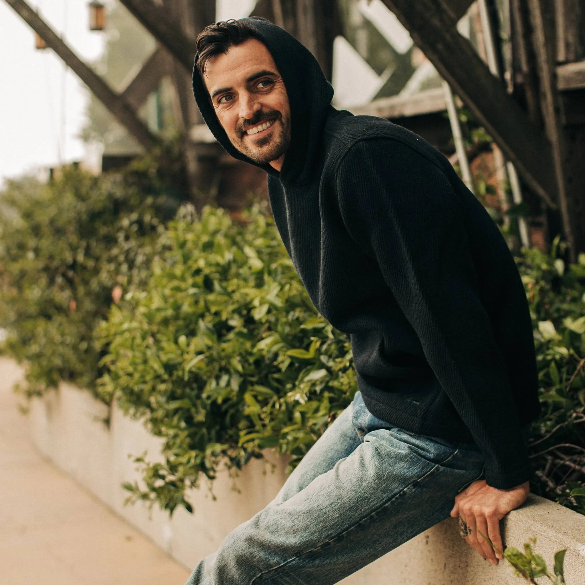 The Nomad Hoodie in Navy Twill sold by Taylor Stitch product image thumbnail 4