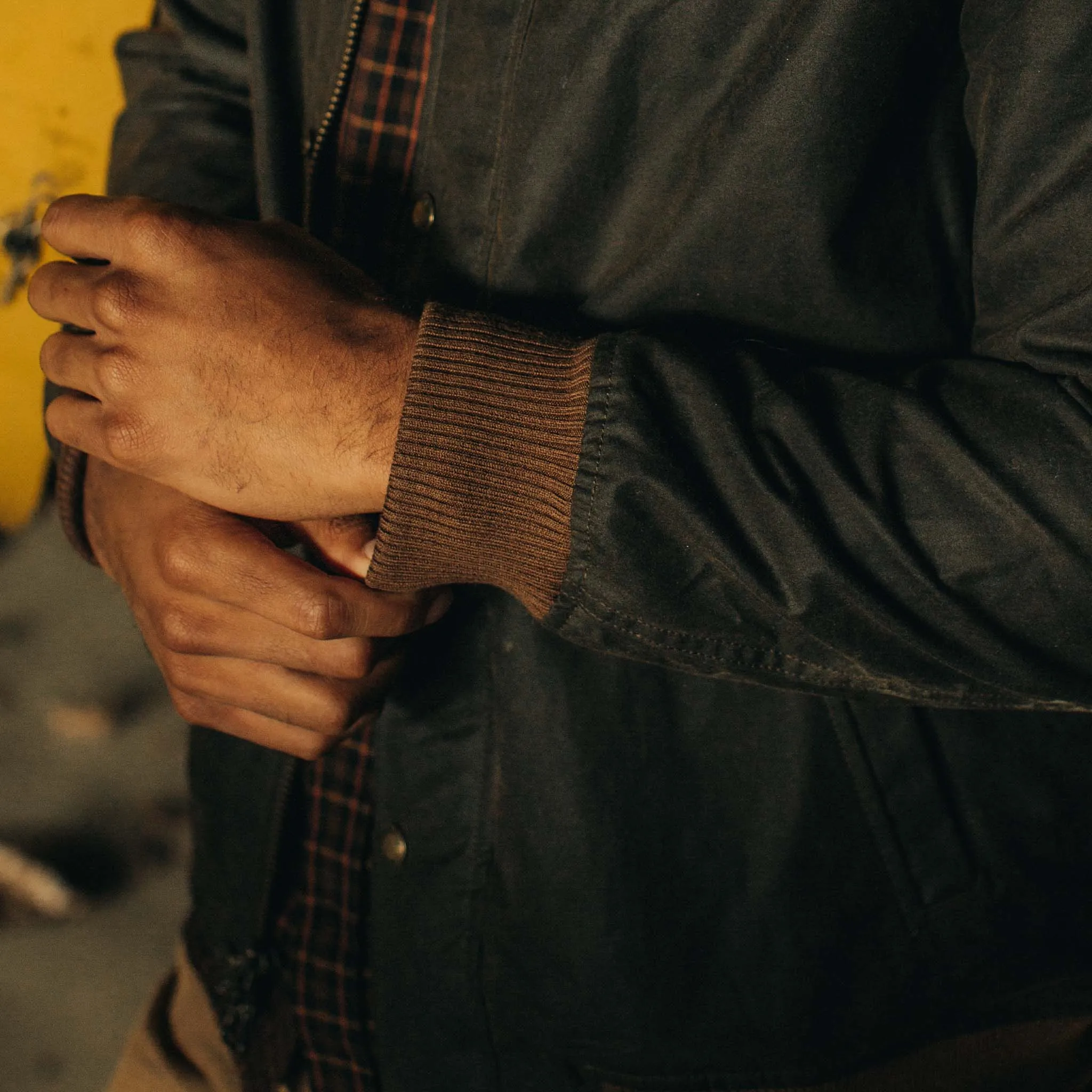 The Bomber Jacket in Bark EverWax sold by Taylor Stitch product image thumbnail 4