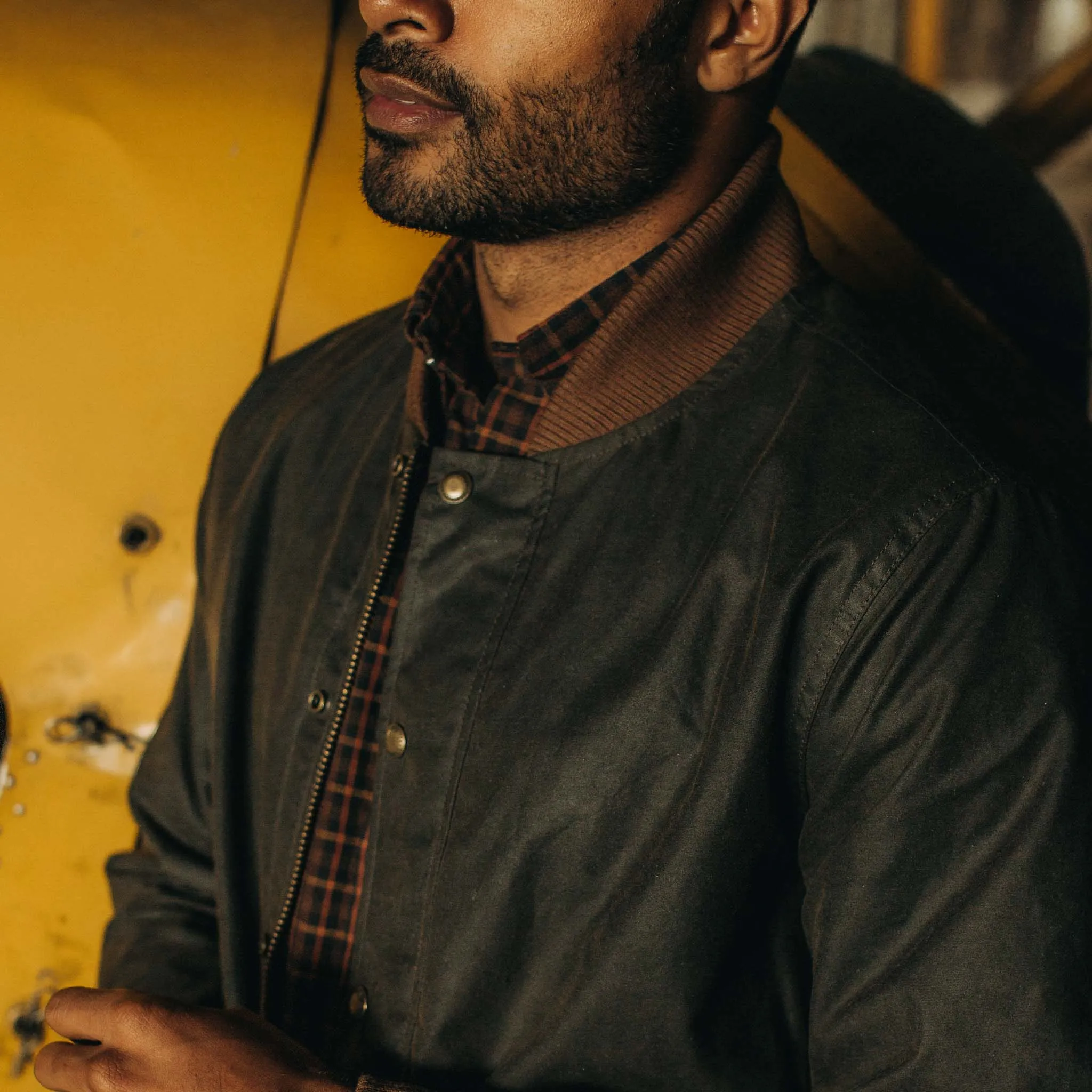 The Bomber Jacket in Bark EverWax sold by Taylor Stitch product image thumbnail 3