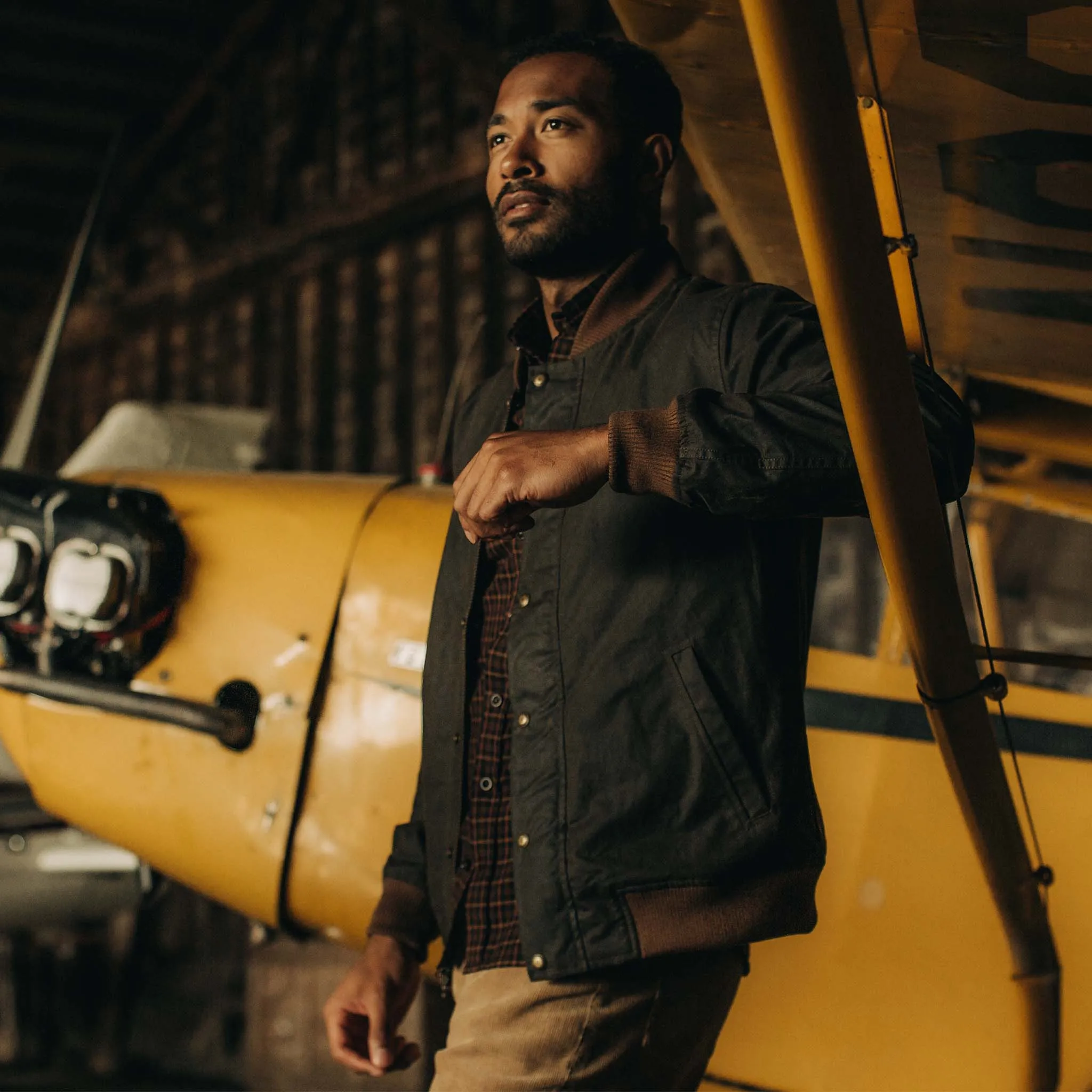 The Bomber Jacket in Bark EverWax sold by Taylor Stitch product image thumbnail 2