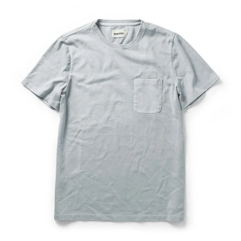 The Heavy Bag Tee in Dusty Sky sold by Taylor Stitch