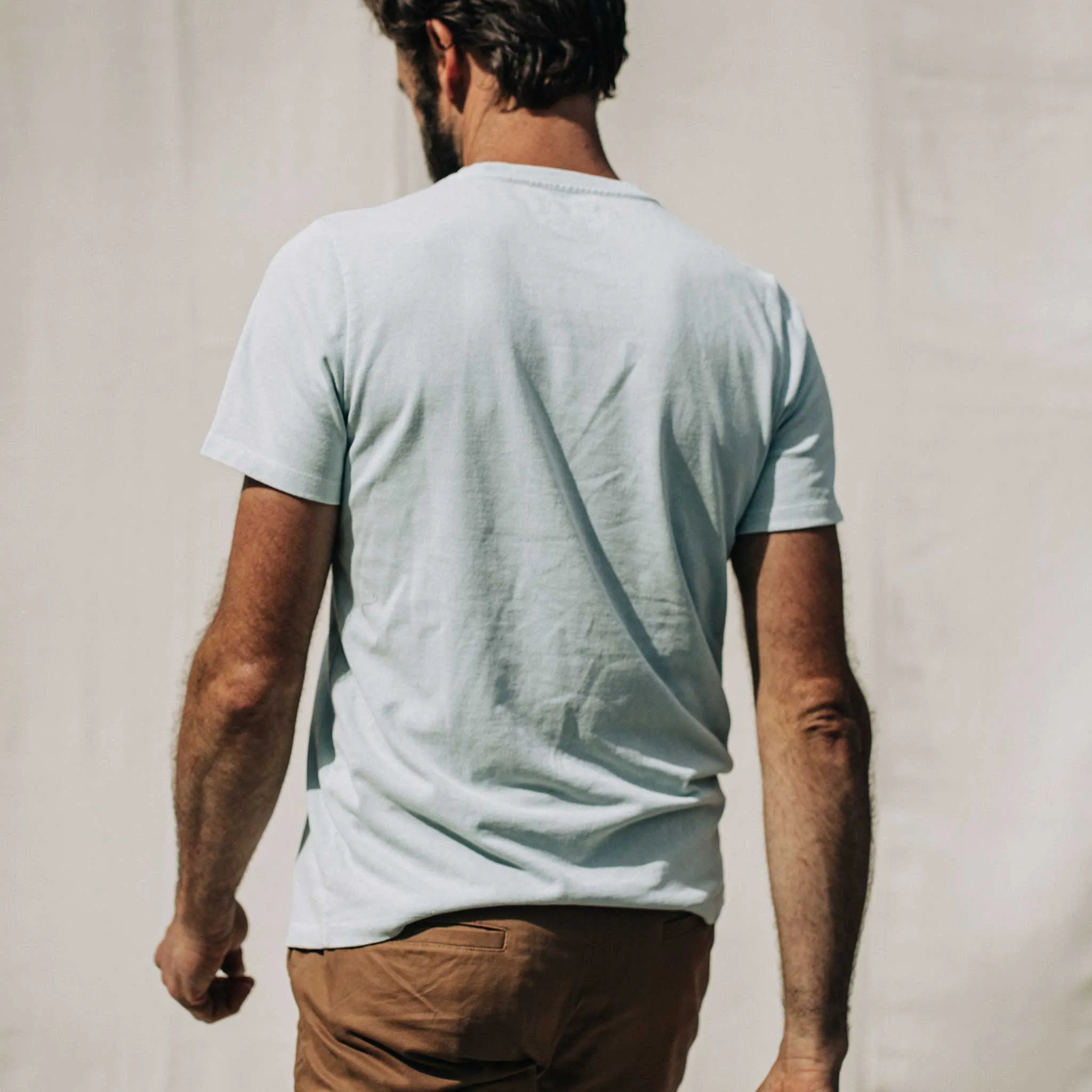 The Heavy Bag Tee in Dusty Sky sold by Taylor Stitch product image thumbnail 5