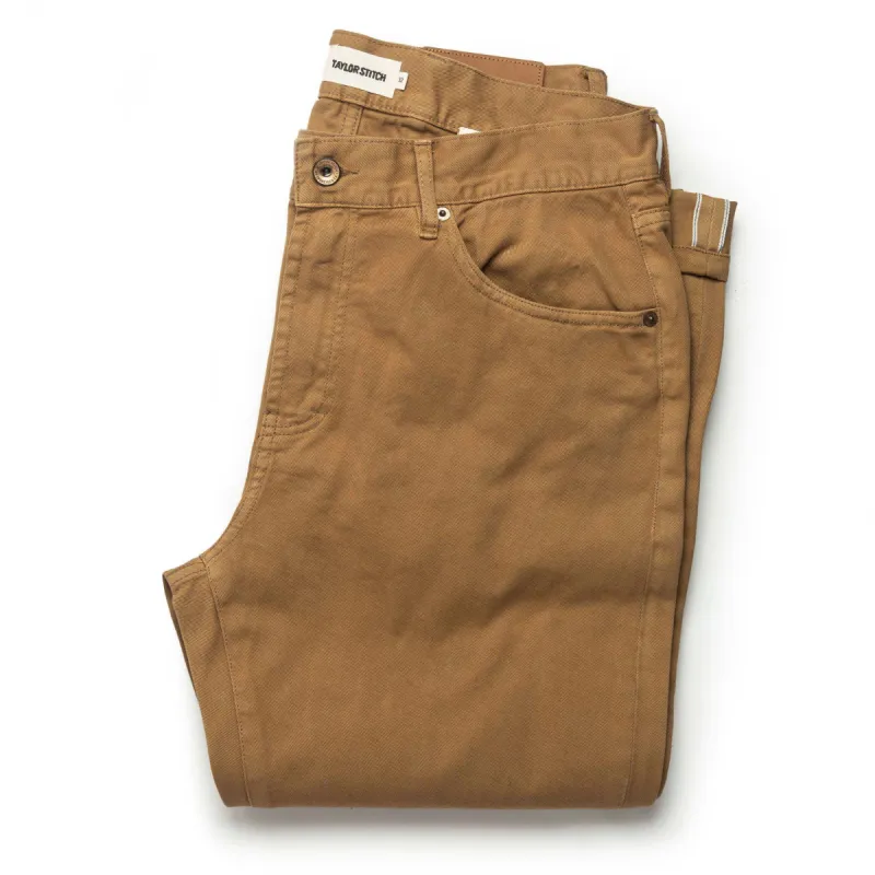 The Democratic All Day Pant in British Khaki Selvage sold by Taylor Stitch