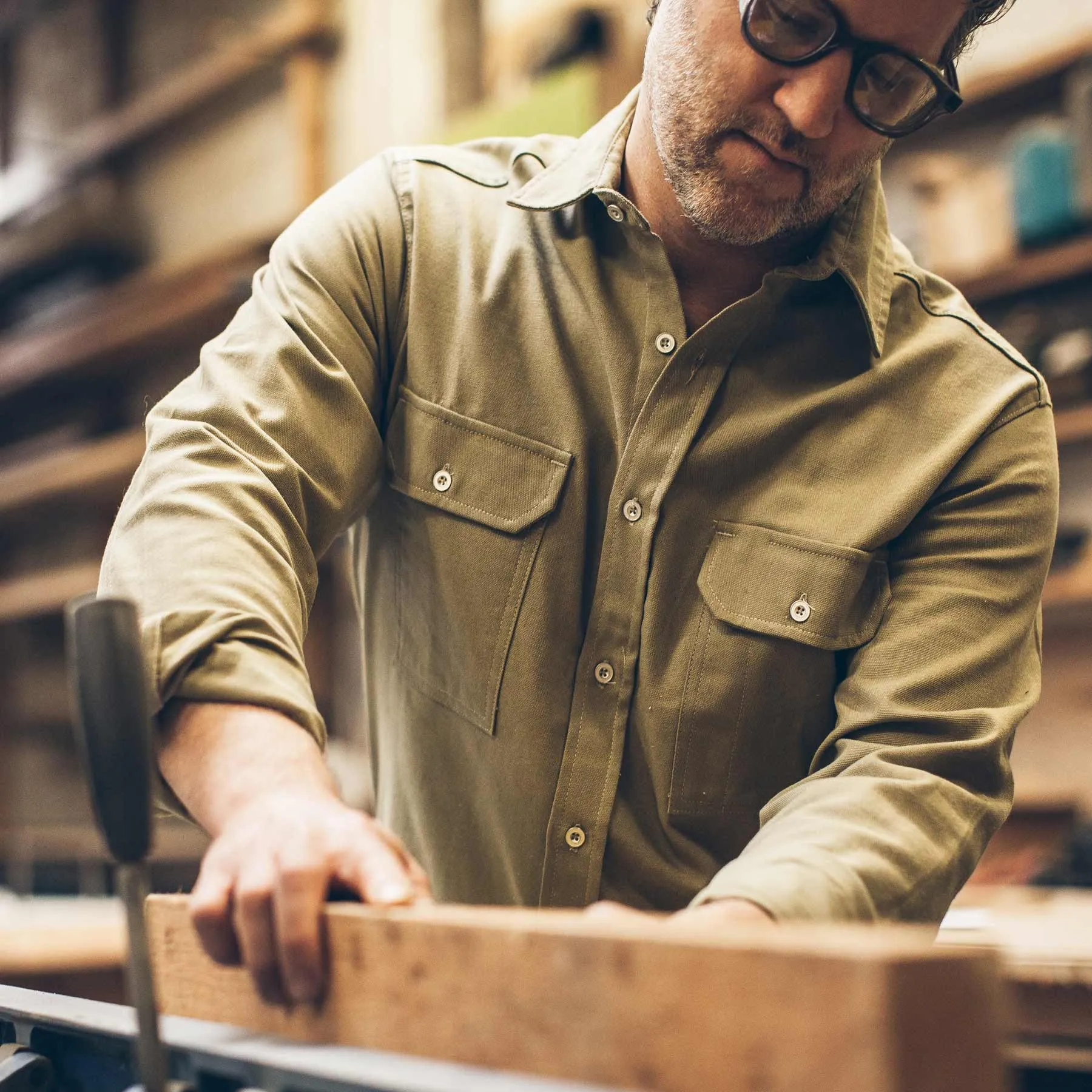 The Chore Shirt in Sage sold by Taylor Stitch product image thumbnail 4