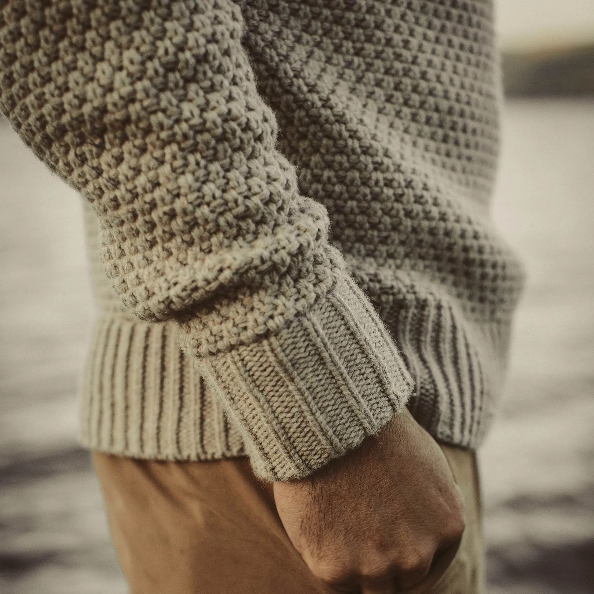 The Fisherman Sweater in Natural Melange sold by Taylor Stitch product image thumbnail 5