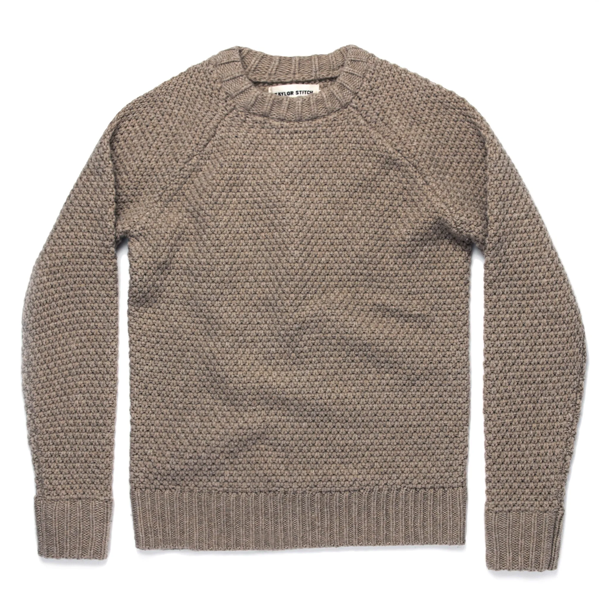 The Fisherman Sweater in Natural Melange sold by Taylor Stitch