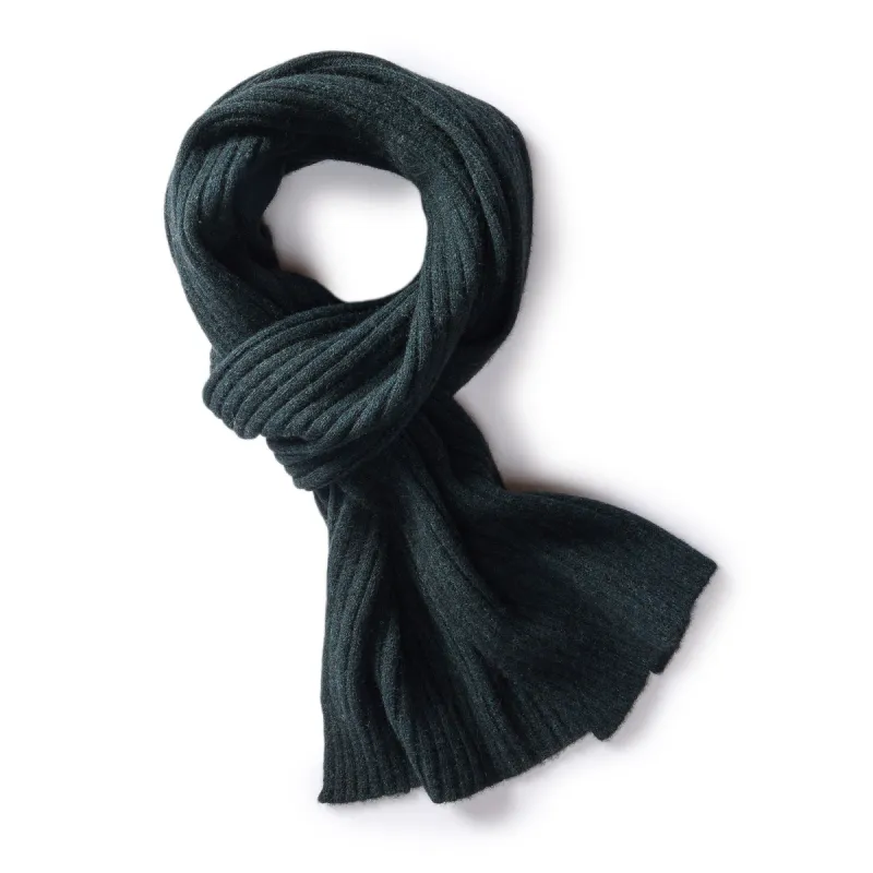The Rib Scarf in Dark Spruce sold by Taylor Stitch
