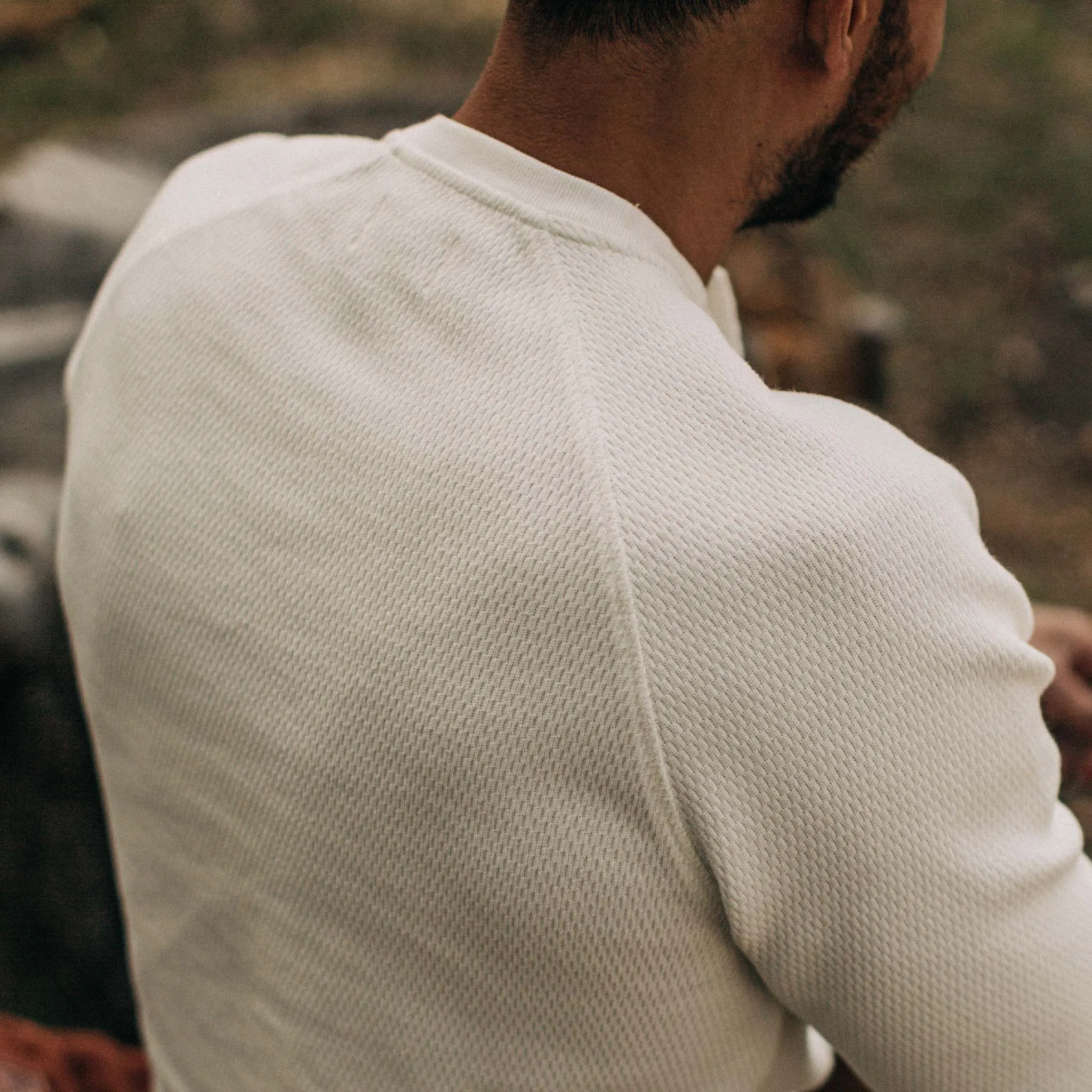 The Heavy Bag Waffle Henley in Natural sold by Taylor Stitch product image thumbnail 4