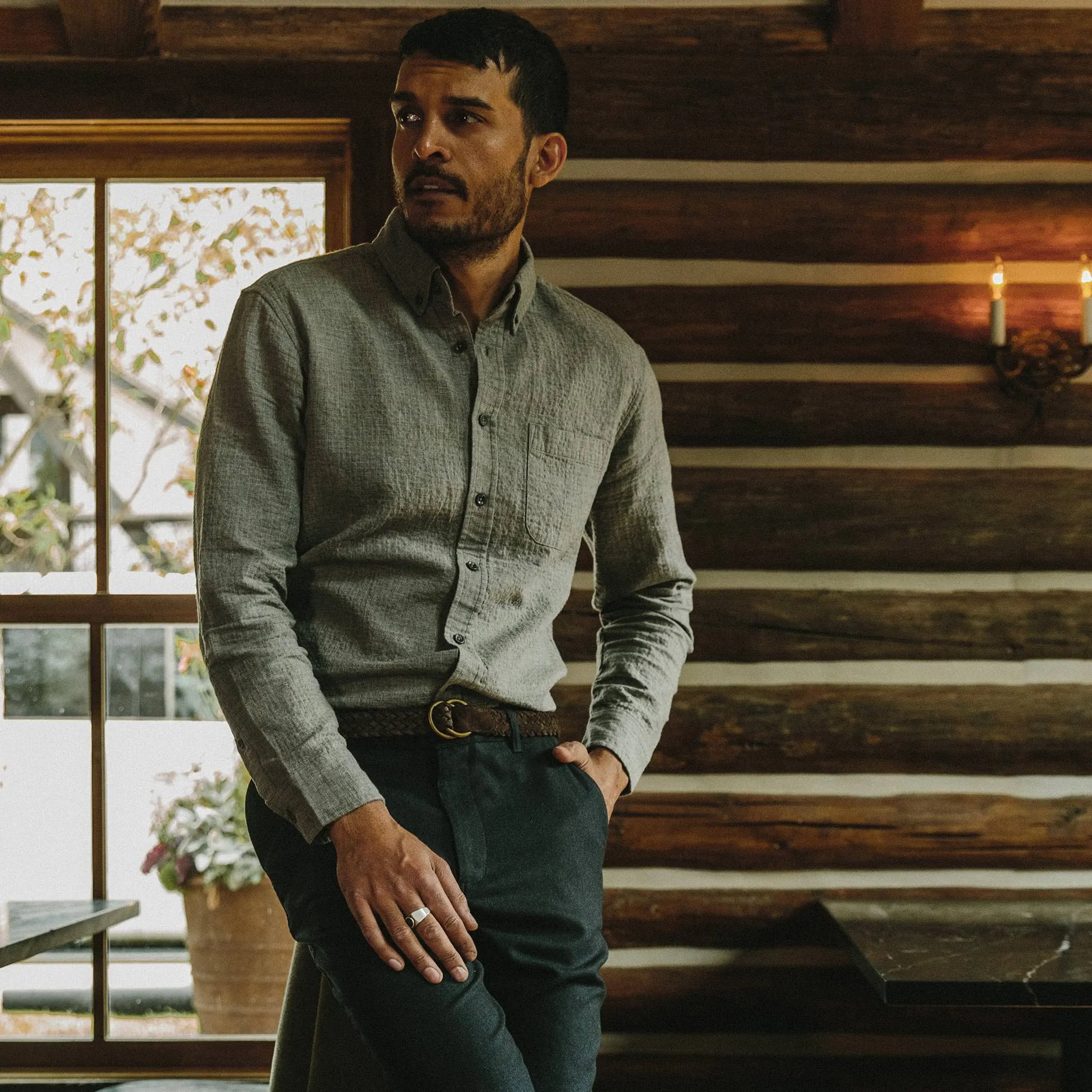 The Jack in Ash Double Cloth sold by Taylor Stitch product image thumbnail 2