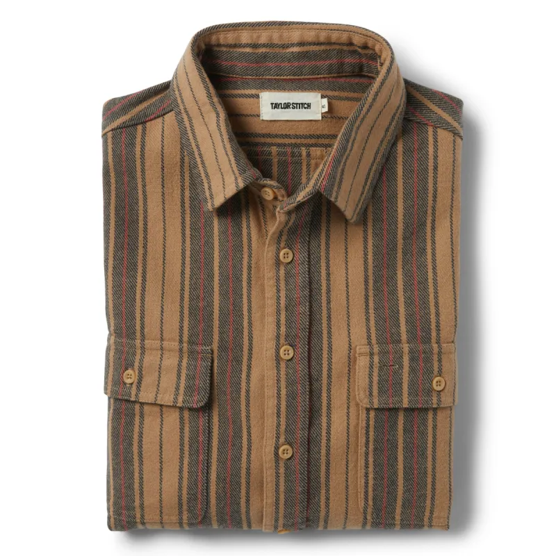 The Ledge Shirt in Sunset Stripe sold by Taylor Stitch