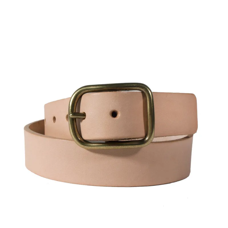 Natural Brass Buckle Belt - 1.5 sold by Taylor Stitch