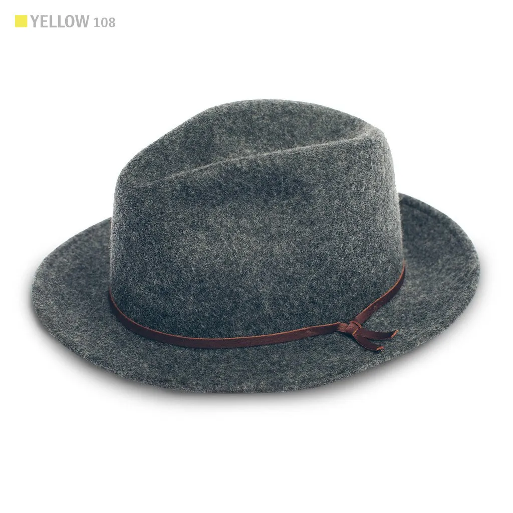 The Luke Fedora in Grey sold by Taylor Stitch