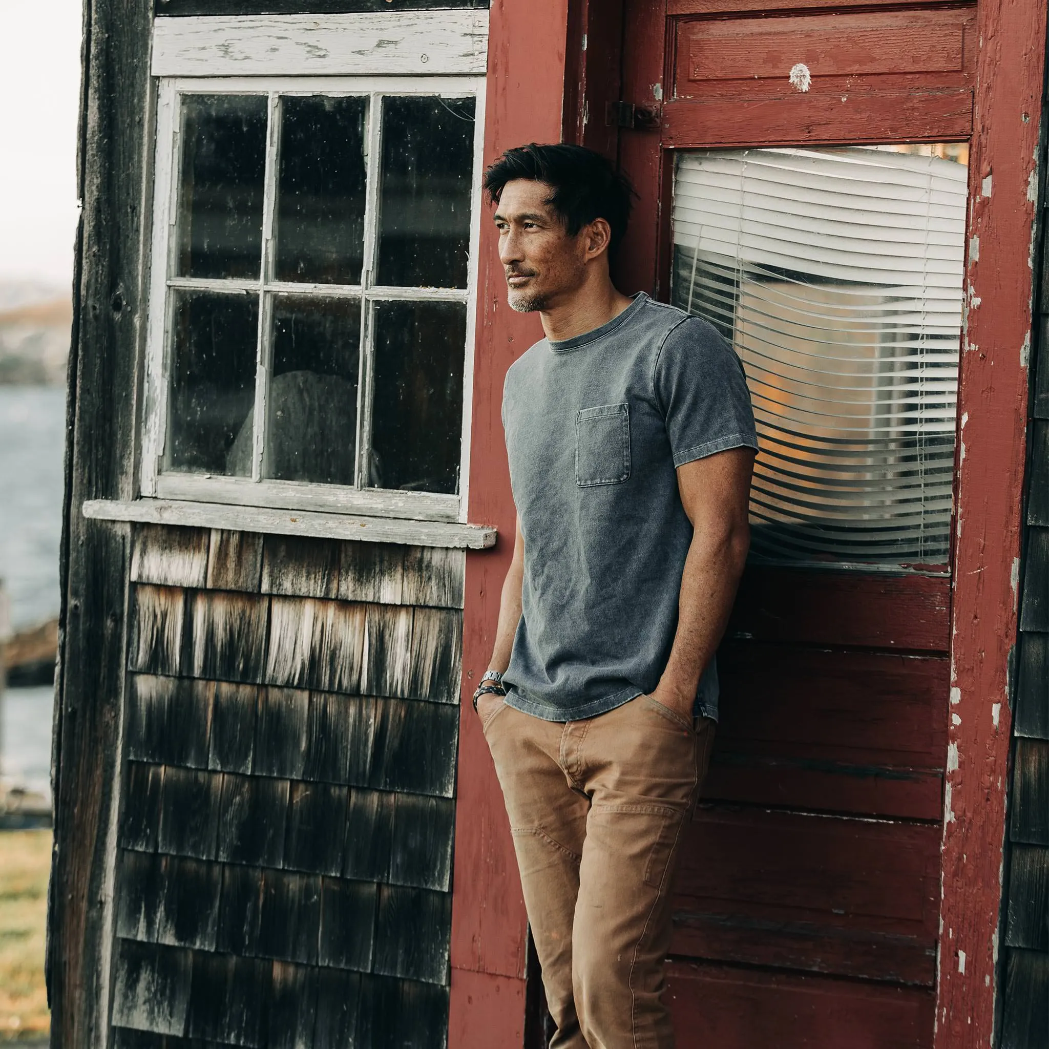 The Heavy Bag Tee in Charcoal sold by Taylor Stitch product image thumbnail 2