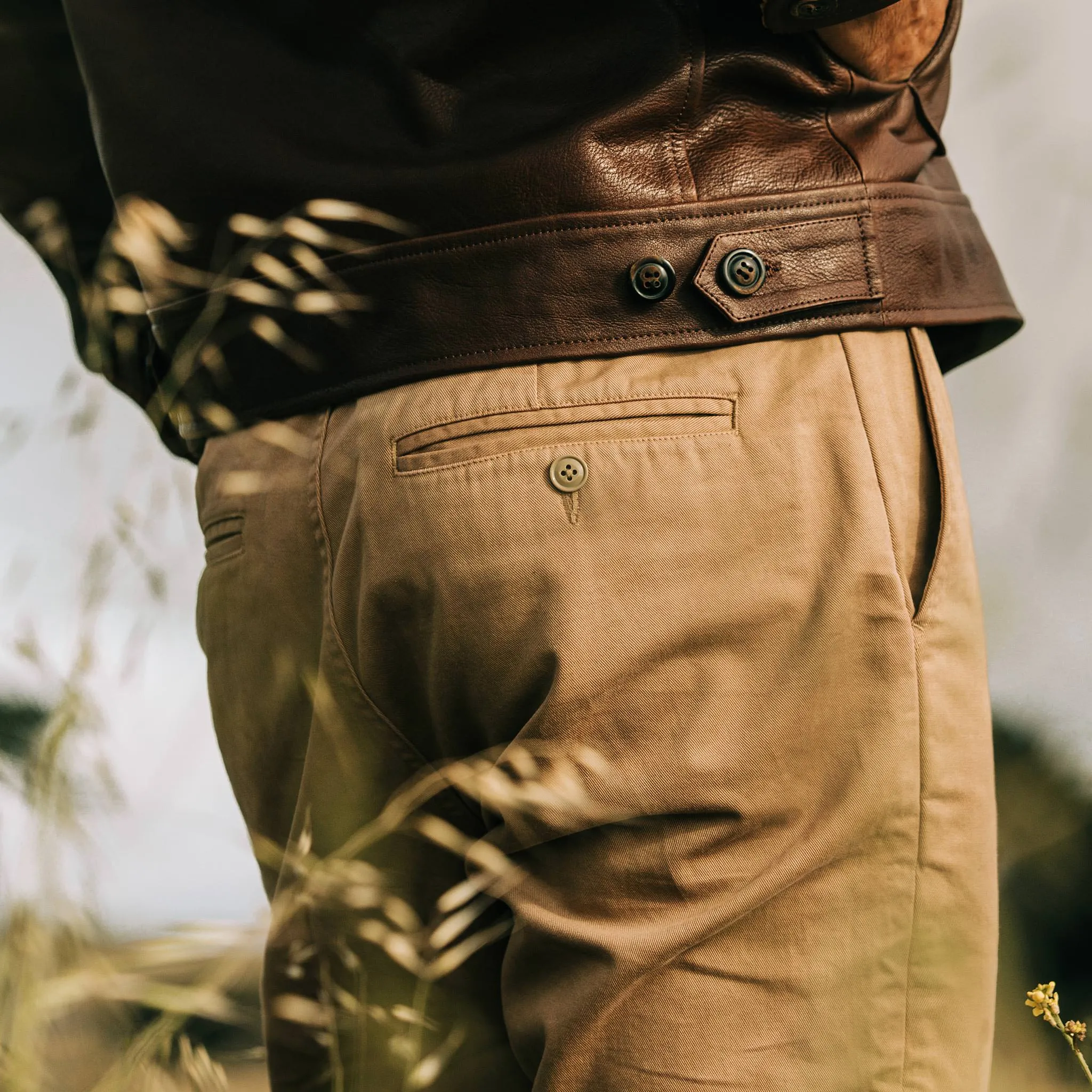 The Democratic Foundation Pant in Organic British Khaki sold by Taylor Stitch product image thumbnail 4