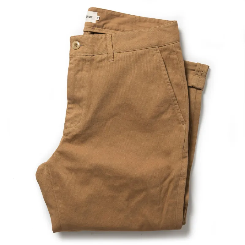 The Democratic Foundation Pant in Organic British Khaki sold by Taylor Stitch