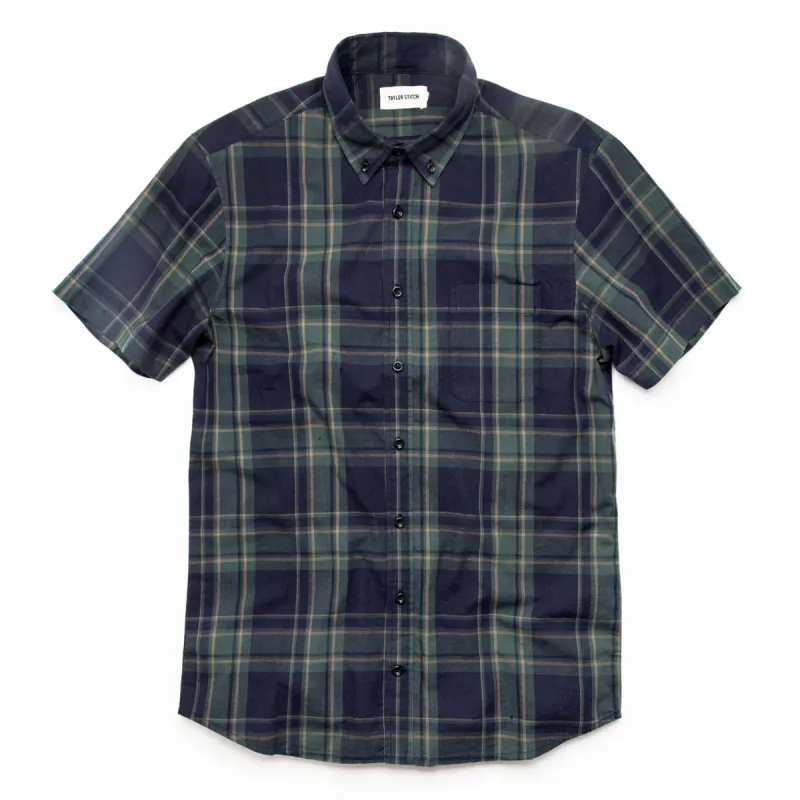 The Short Sleeve Jack in Green Madras sold by Taylor Stitch