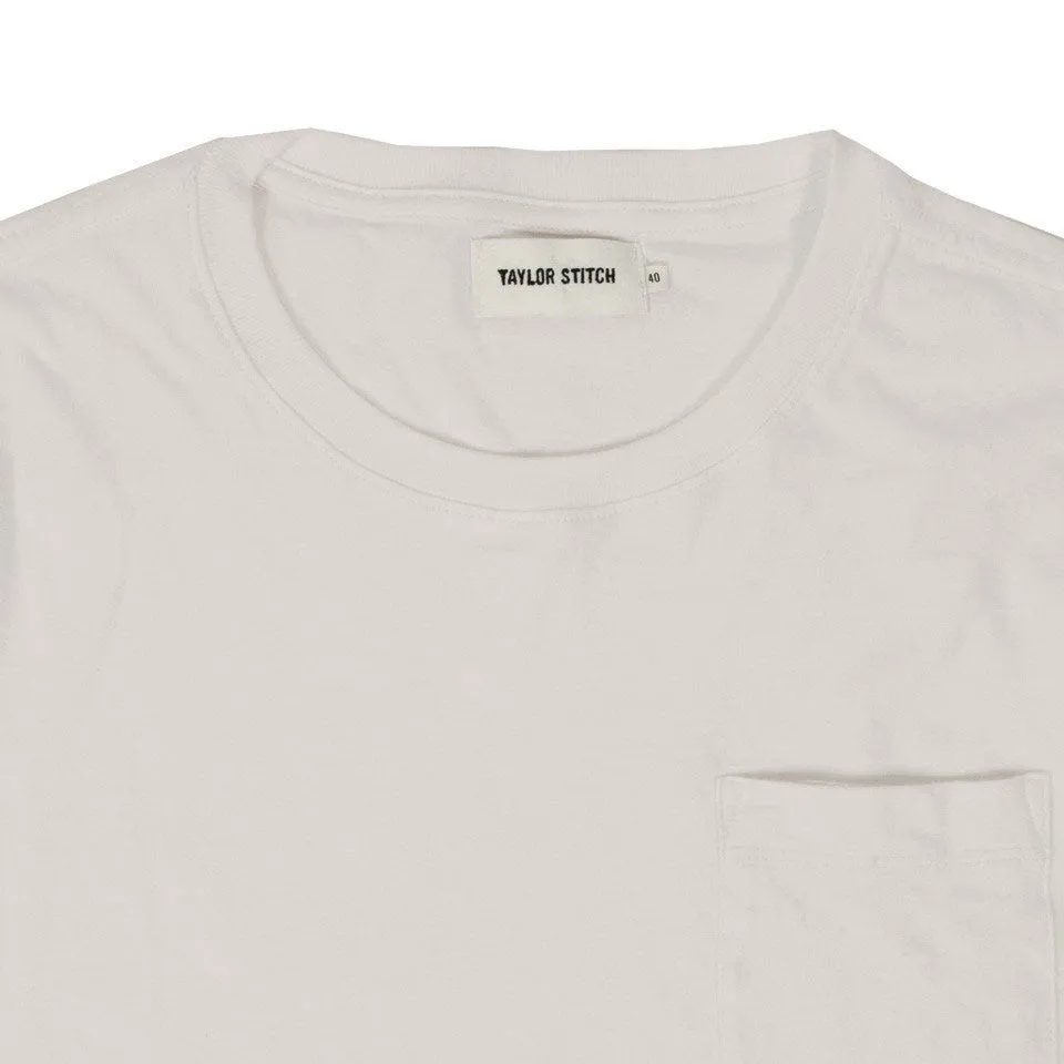 The Crewneck Pocket Tee in Natural sold by Taylor Stitch product image thumbnail 3