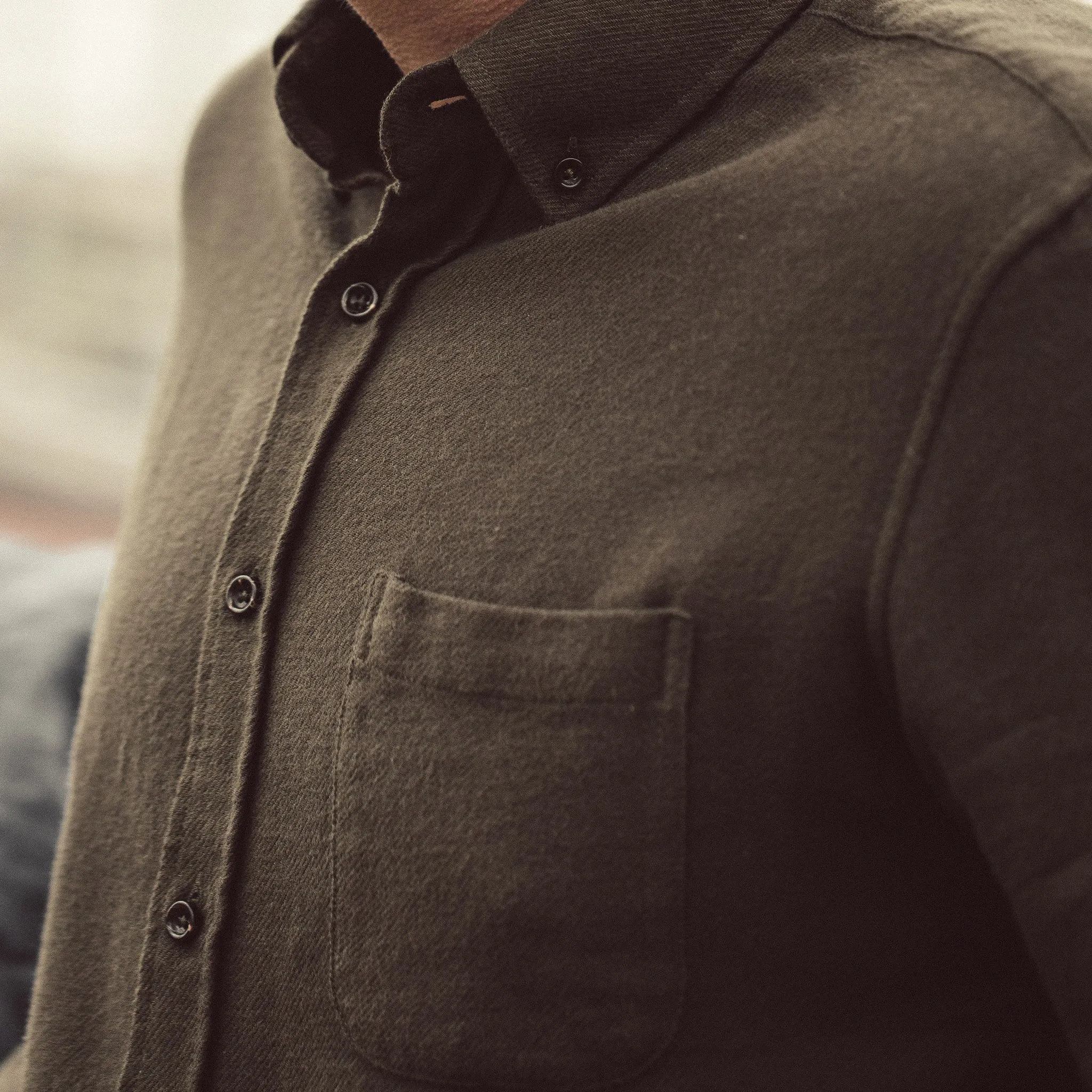 The Jack in Olive Brushed Organic Cotton sold by Taylor Stitch product image thumbnail 3