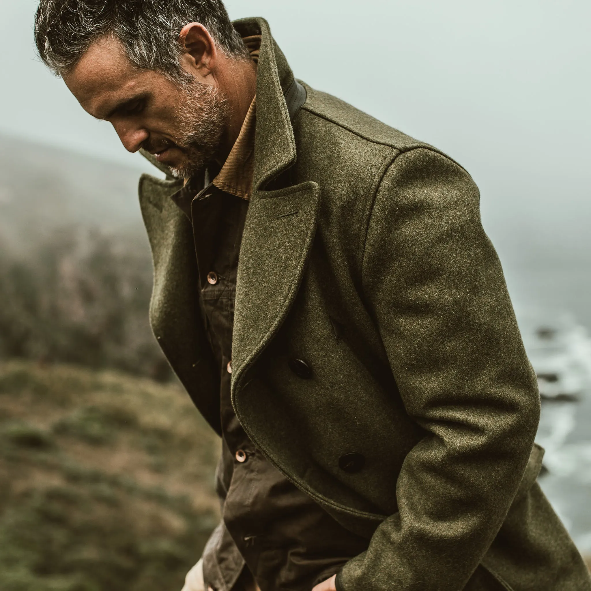 The Mendocino Peacoat in British Army sold by Taylor Stitch product image thumbnail 3
