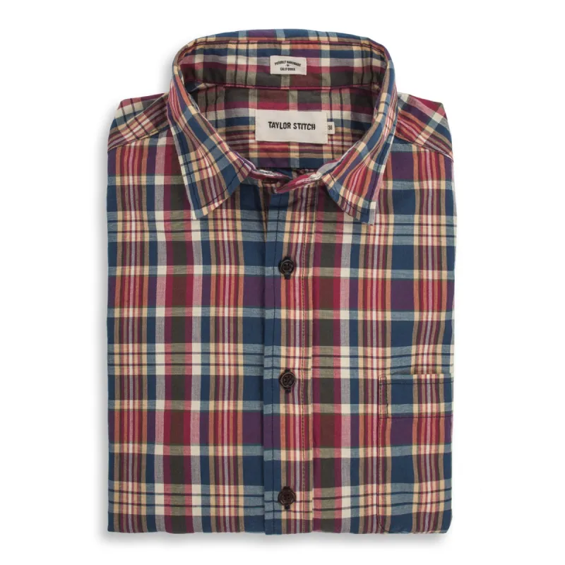 The California in Red Madras sold by Taylor Stitch