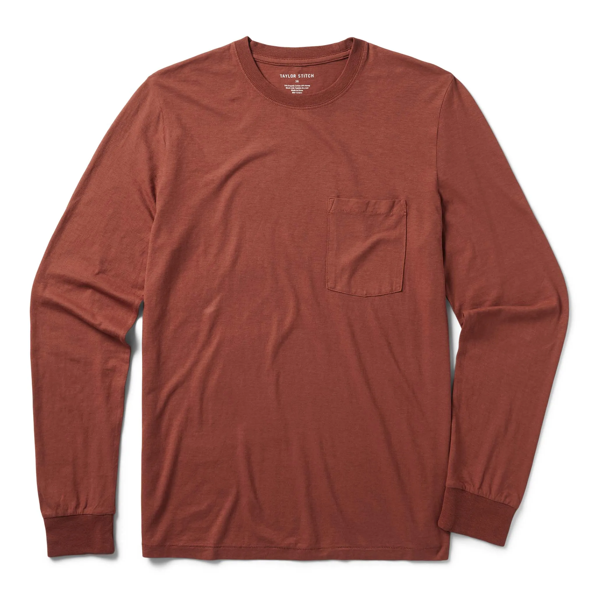 The Cotton Hemp Long Sleeve Tee in Engine sold by Taylor Stitch