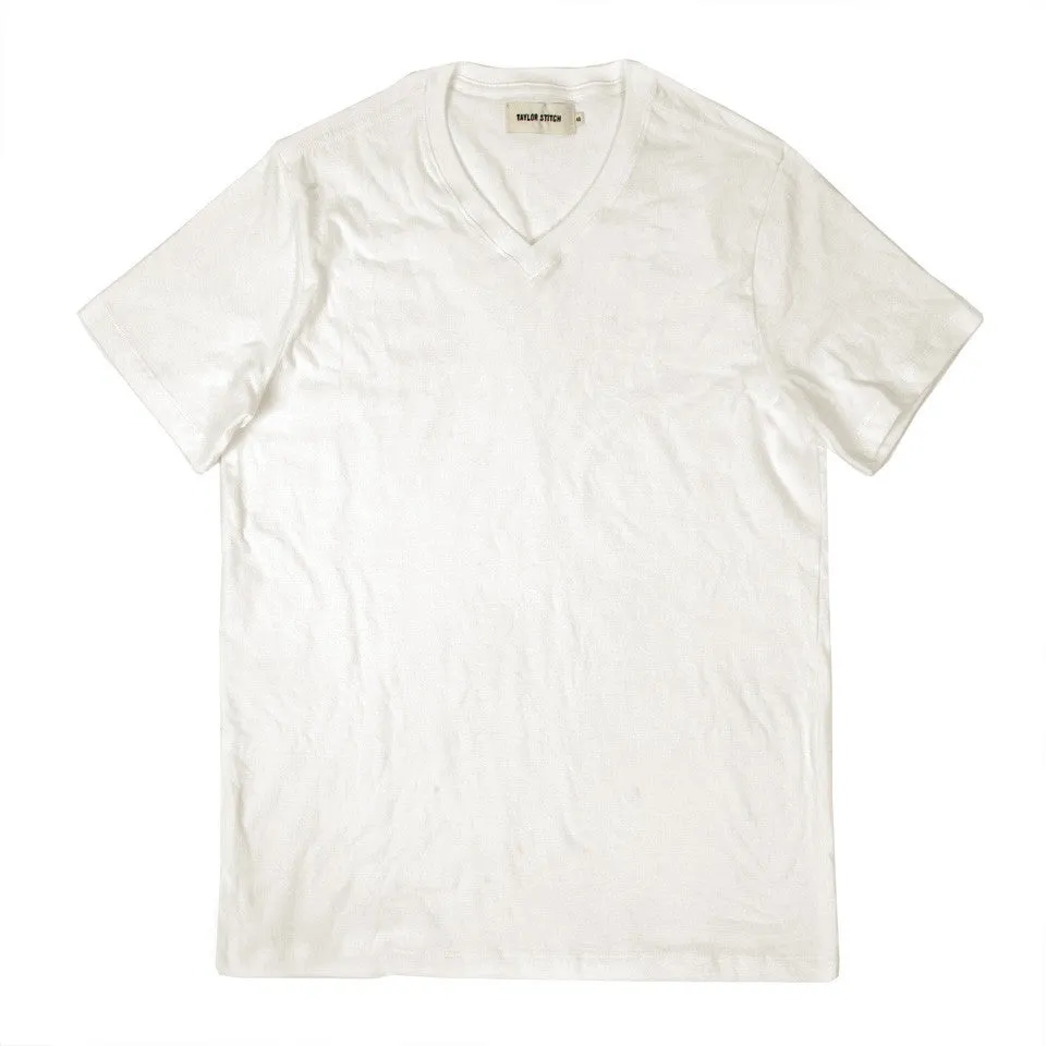 The V-Neck Tee in Natural sold by Taylor Stitch