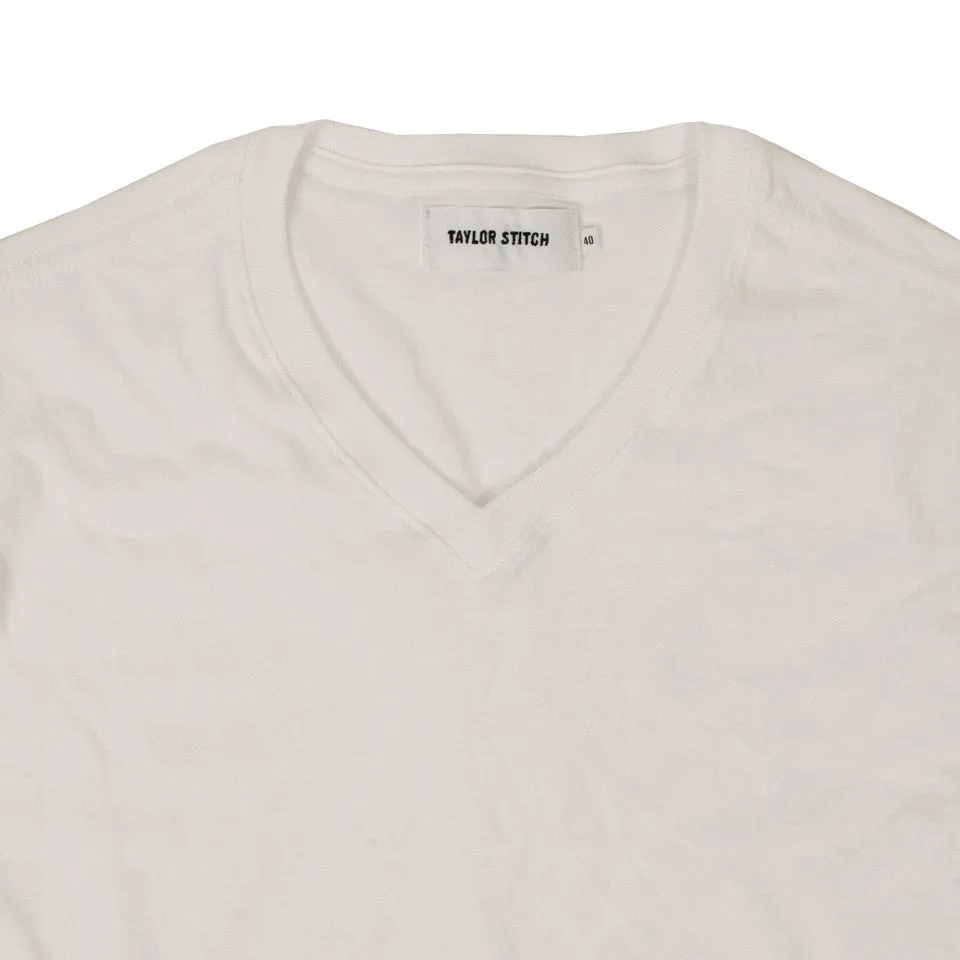 The V-Neck Tee in Natural sold by Taylor Stitch product image thumbnail 3